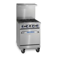 Imperial Commercial Gas Range with Griddle IR-G24 - 67,000 BTU/Hr