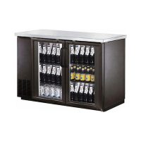 EFI Back Bar Refrigerator CBBGD2-60CC - 60", Glass Door