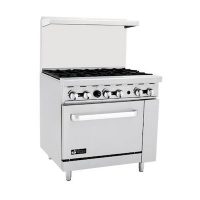 EFI Commercial Gas Range With RCTRS-6B - 6 Open Burner, 36"