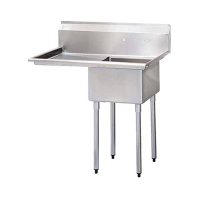 EFI One Tub Sink - Left Drain Board SI818-1LC - 18"x18"x11"
