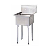 EFI One Tub Sink - No Drain Board SI824-1N - 24"x24"x14"