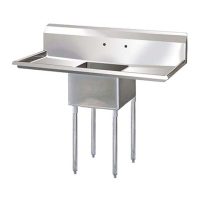EFI One Tub Sink - Two Drain Boards SI818-1BC - 18"x18"x11"