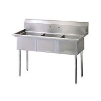 EFI Three Tub Sink - No Drain Board SI818-3NC - 18"x18"x11"