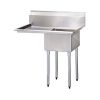 TSS-2424-L24 Thorinox One Compartment Sink - Left Drain Board TSS-2424-L24 - 24"x24"x14"