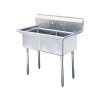 TDS-2424-0 Thorinox Two Compartment Sink - No Drain Board TDS-2424-0 - 24"x24"x14"