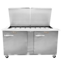 Traulsen Refrigerated Sandwich Prep Table UST6024RR-SB - Two Door