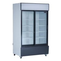 new air ngr-48-s merchandising refrigerator glass