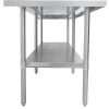 thorinox dsst-2484-ss stainless steel work table side view