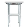 thorinox dsst-3012-gs stainless steel work table side view