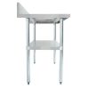 thorinox dsst-3072-bk stainless steel work table with back splash side view