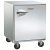 traulsen uht32r undercounter refrigerator hinged doors stainless steel back left side view