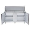 traulsen upt7218lr refrigerated sandwich prep table door open