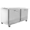 traulsen ust6024ll refrigerated sandwich prep table left side view