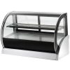 vollrath 40857 curved glass countertop heated display case right side view