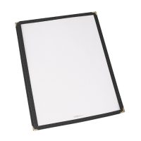 Winco PMC-9K Black Single Menu Cover - 9.31in x 12.12in