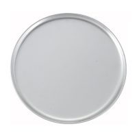 Winco APZC-14 Coupe Style Aluminum Pizza Tray - 14in