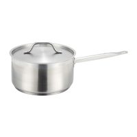 Winco SSSP-3 Stainless Steel Sauce Pan with Cover - 3-1/2qt