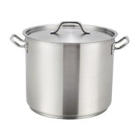 Winco SST-40 Stainless Steel Stock Pot w/Cover - 40qt
